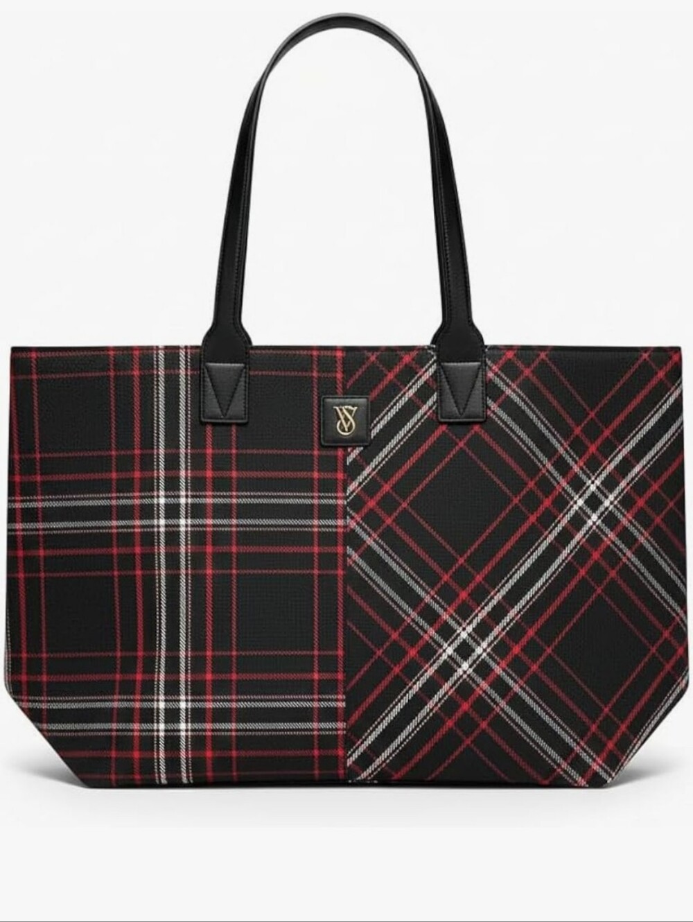 Victorias Secret Large Plaid Overnight Tote